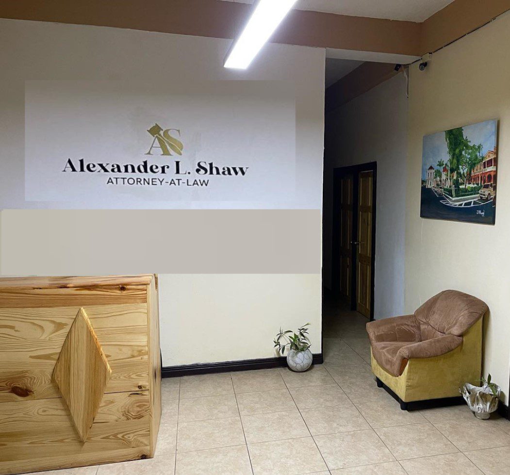 Reception of the chambers with firm signage